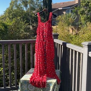Red Floral Maxi Dress